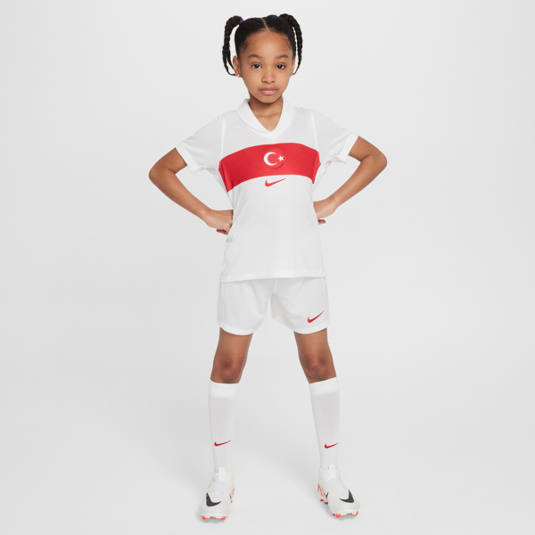 nike divisa da calcio replica  turchia 2024/25 stadium per bambino/a – home - bianco