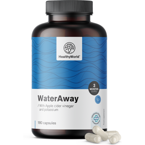 HealthyWorld WaterAway – capsule per l'escrezione di acqua, 180 capsule