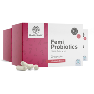 HealthyWorld 3x Femi Probiotics – per donne, 20 capsule