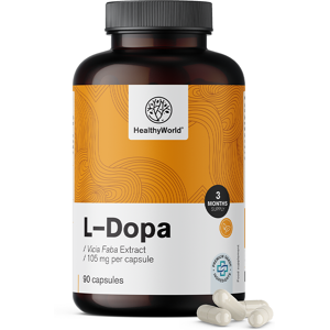 HealthyWorld L-dopa 105 mg – dall'estratto di fava, 90 capsule