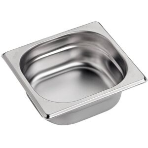 Bacinella in acciaio inox formato GN 1/6 altezza 65 mm