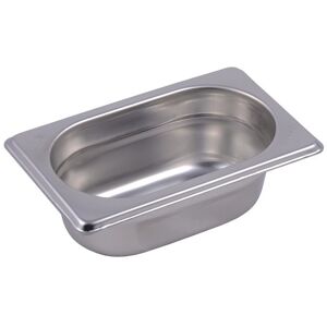 Bacinella in acciaio inox formato GN 1/9 altezza 65 mm