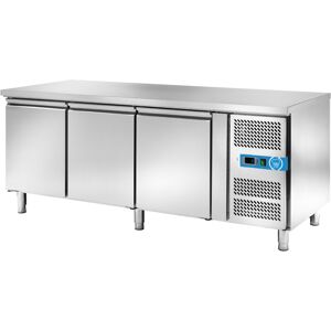 Tavolo refrigerato con n° 3 porte GN 1/1 senza alzatina temp. da -18°C a -22°C prof. 70 cm