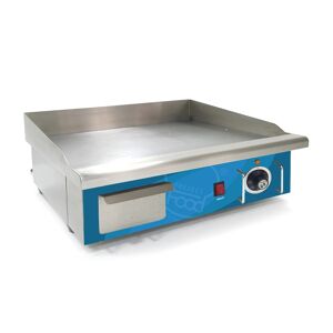 Fry top elettrico da banco a singola zona di cottura con piastra liscia potenza 3000 watt