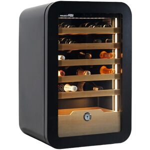 cantina vini premium black per 36 bottiglie mono temperatura a refrigerazione ventilata ripiani in legno