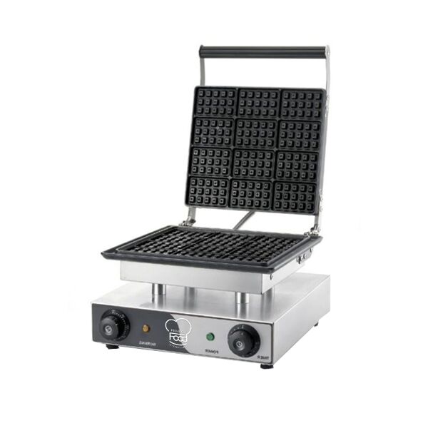 piastra waffle basic singola con piano cottura teflonato potenza 1500 watt