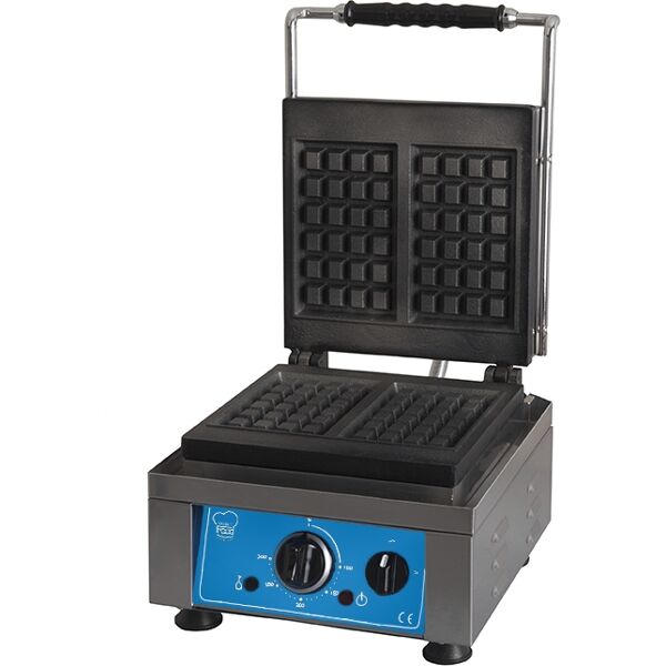 piastra waffle premium singola con piano cottura in ghisa sabbiata potenza 2200 watt