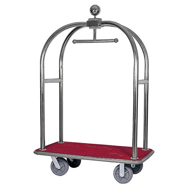 carrello porta valigie con appendiabiti in acciaio inox 1240x640x1900 mm