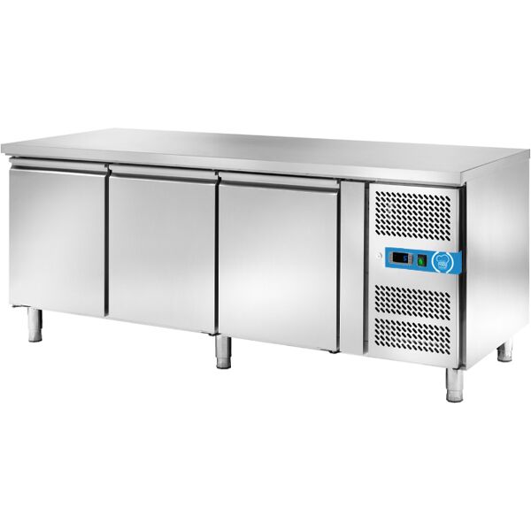 tavolo refrigerato con n°3 porte senza alzatina temp. da -18°c a -22°c prof. 60 cm