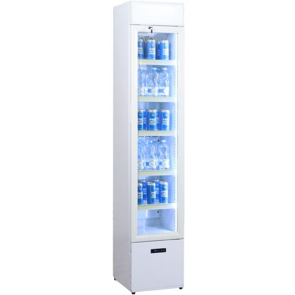 vetrinetta frigo bibite slim da 105 lt basic bianco temperatura da +1°c a +9°c