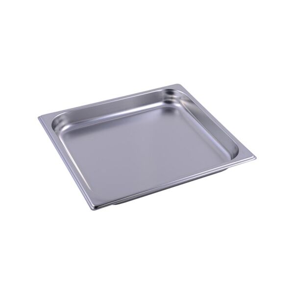 bacinella in acciaio inox formato gn 2/3 con fondo forato altezza 20 mm