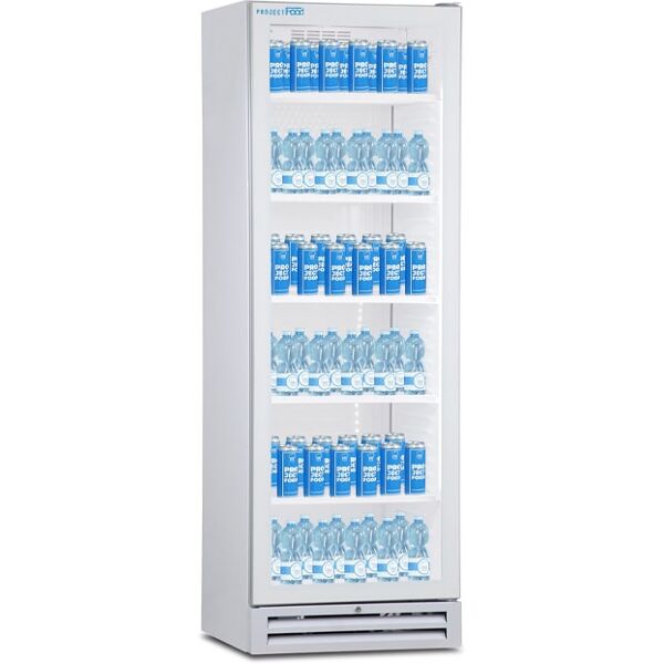 vetrinetta frigo bibite da 382 lt premium bianca temperatura da 0°c a +10°c