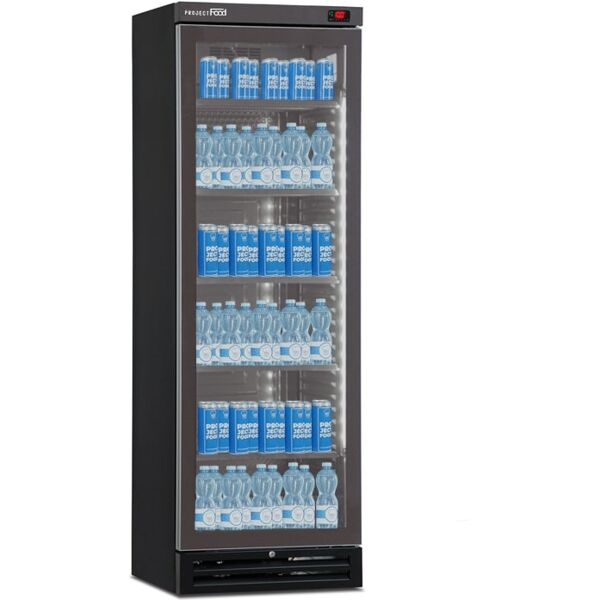 vetrinetta frigo bibite da 382 lt premium nera temperatura da 0°c a +10°c