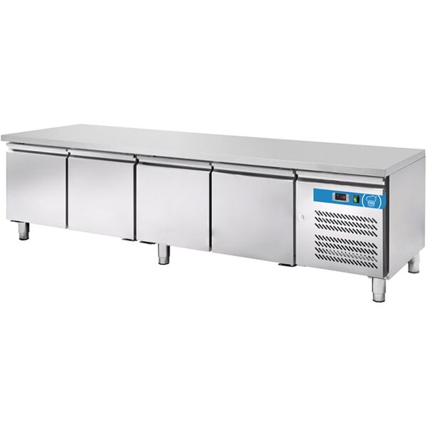 tavolo refrigerato altezza 65 cm con n° 4 porte senza alzatina temp. da -2°c a +8°c prof. 70 cm