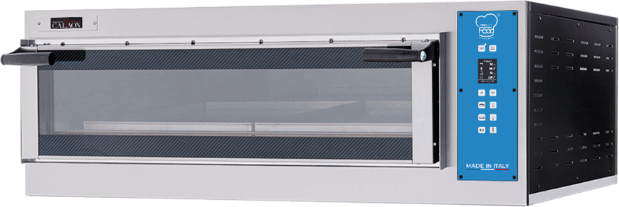 forno pizza elettrico a camera singola per 4 pizze Ø 40 cm   2 teglie en 60x40 serie smart