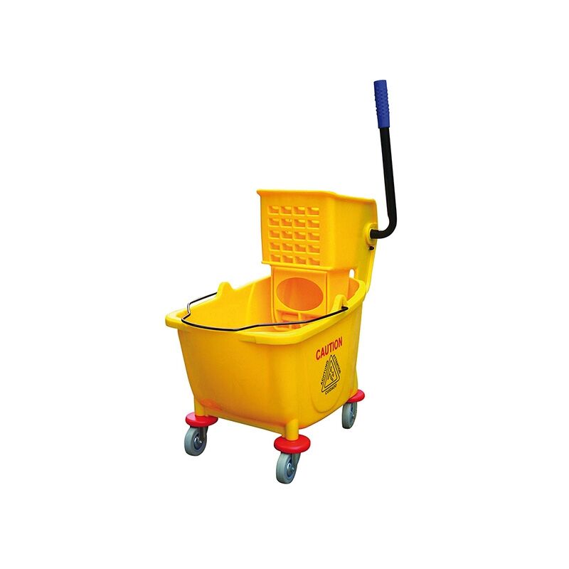 carrello per pulizie con strizzatore.