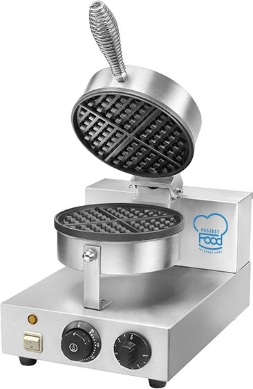 piastra waffle basic singola con piano cottura teflonato Ø 185 mm potenza 1000 watt