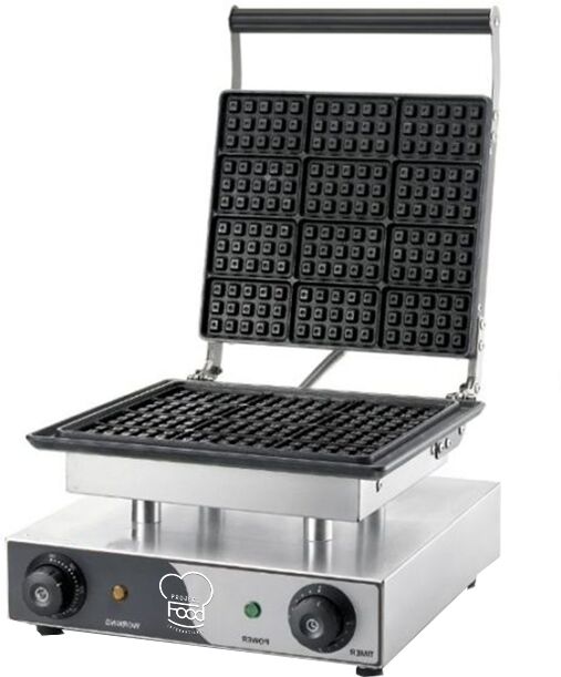 piastra waffle basic singola con piano cottura teflonato potenza 1500 watt