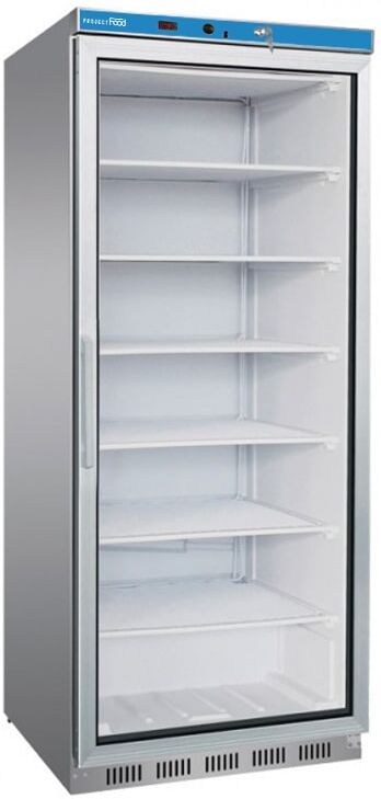 armadio refrigerato full optional in abs temp. da -18°c a -22°c con centralina digitale e porta vetro capacità 555 lt