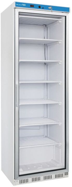 armadio refrigerato full optional in abs temp. da -18°c a -22°c con centralina digitale e porta vetro capacità 340 lt