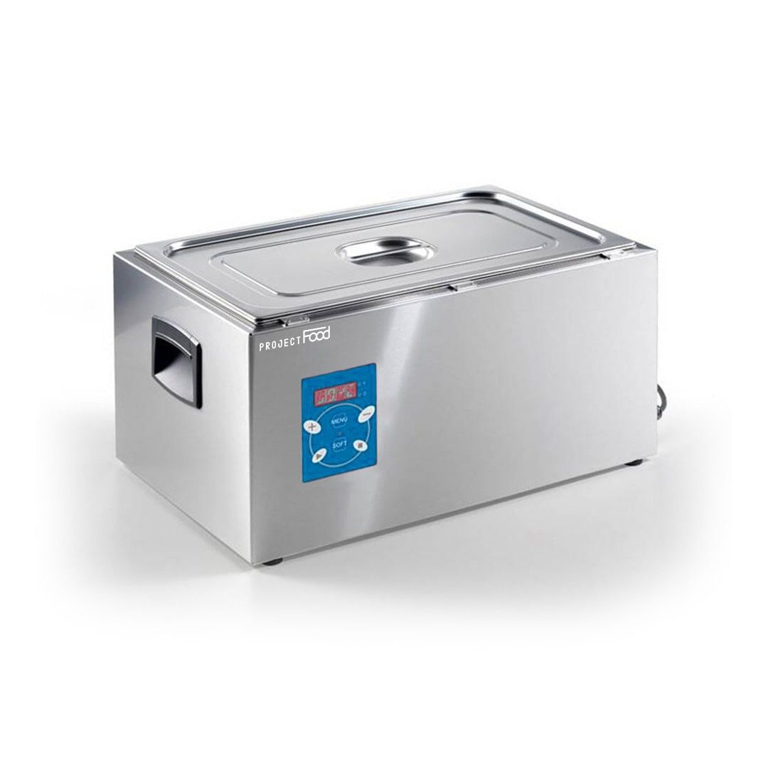 vasca per cotture sottovuoto a basse temperature gn 1/1 con comandi digitali e coperchio potenza 1700 watt