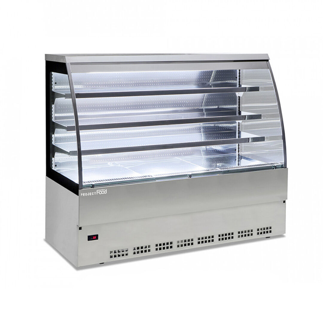 vetrina espositiva self service inox ventilata temp +3°c a +5°c l1505xp800xh1525 mm linea self