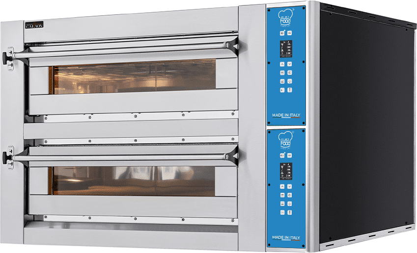 forno pizza elettrico a camera doppia per 4 + 4 pizze Ø 35 cm serie evox