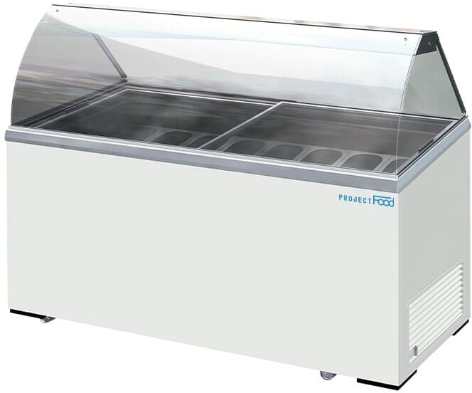 Vetrina gelato per 8 vaschette da 5 lt temp da -5°C a -20°C linea BASIC