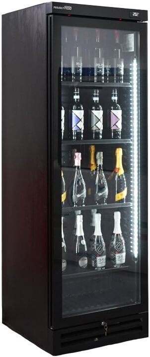 Cantina vini full optional per 126 bottiglie a refrigerazione statica con agitatore griglie plastificate nere