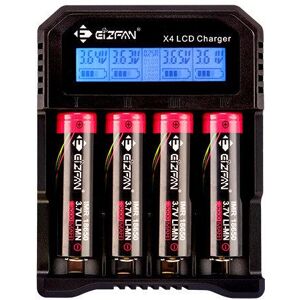 EFAN X4 LCD CARICA BATTERIE PER SIGARETTE ELETTRONICHE CON USB E CARICA BATTERIA PER AUTO