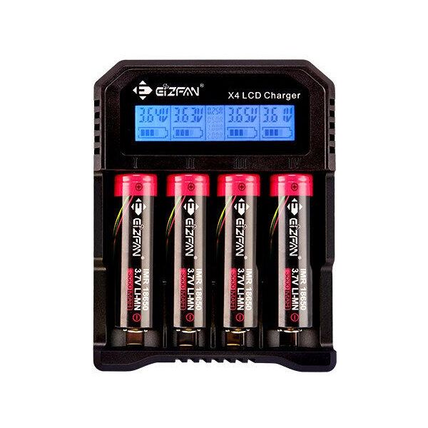 efan x4 lcd carica batterie per sigarette elettroniche con usb e carica batteria per auto