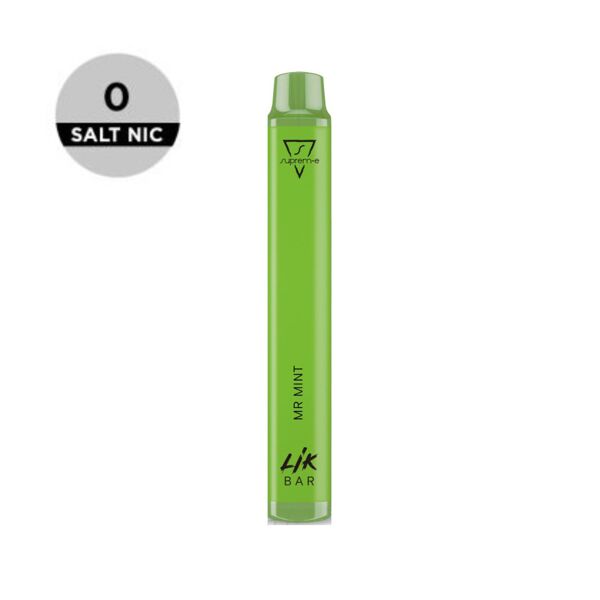 likbar by suprem-e mr. mint usa e getta nicotina 0 menta mentolo