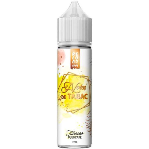 reload vape notes de tabac tabacco plumcake 20 ml shot tabacco plumcake