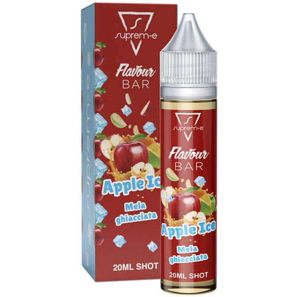 suprem-e flavour bar apple ice 20 ml shot mela verde mela rossa ghiaccio