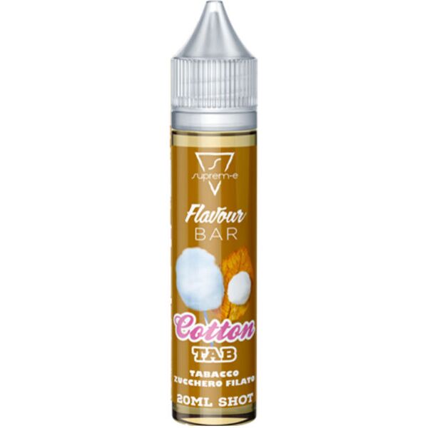 suprem-e flavour bar cotton tab 20 ml shot tabacco zucchero filato