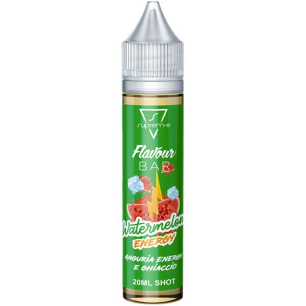 suprem-e flavour bar watermelon energy 20 ml shot anguria energy drink ghiaccio