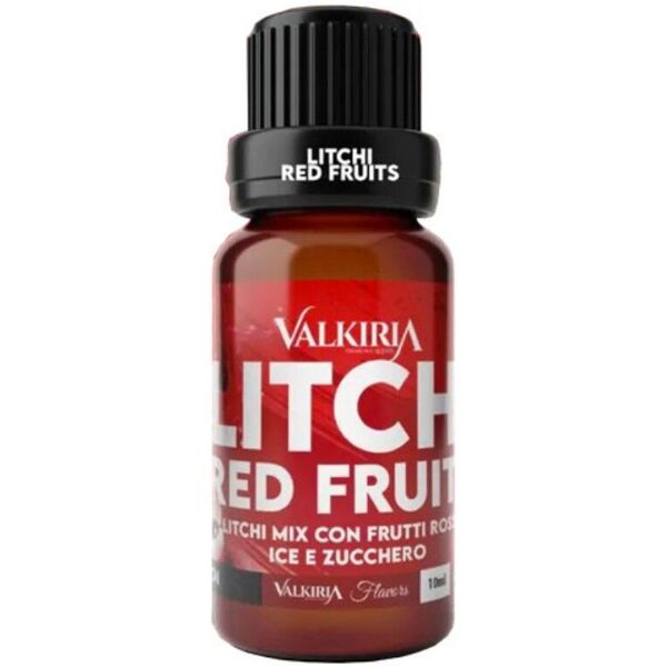 valkiria play litchi red fruit aroma concentrato 10 ml litchi frutti rossi zucchero ice