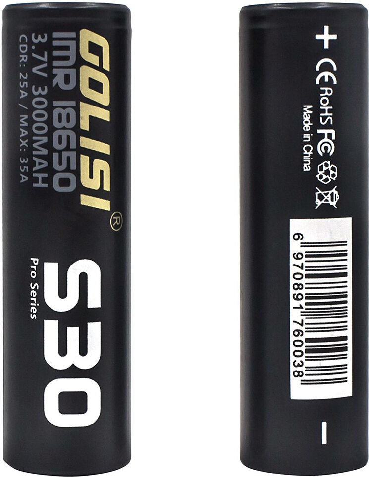 golisi 2pz batteria s30 18650 3000 mah 25a per sigaretta elettronica