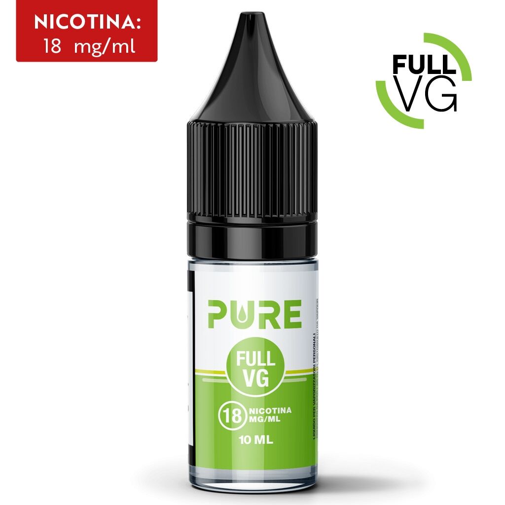 PURE FULL VG Base Neutra 10 ML nicotina 18 per Sigaretta Elettronica