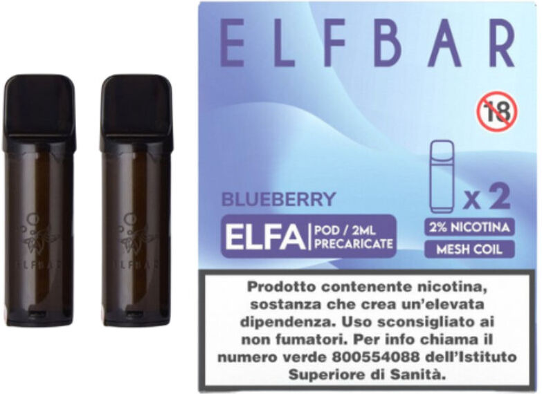 ELF BAR ELFA POD PRECARICATE BLUEBERRY 2 pezzi Nicotina 20 Mirtilli