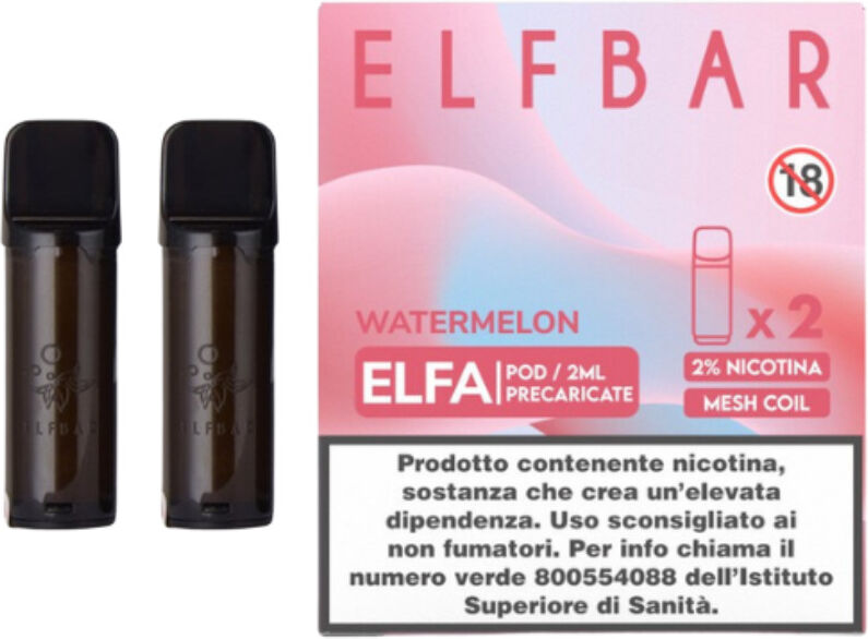 ELF BAR ELFA POD PRECARICATE WATERMELON 2 pezzi Nicotina 20 Anguria