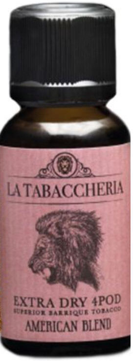 LA TABACCHERIA EXTRA DRY 4 POD AMERICAN BLEND 20 ML SHOT Tabacco Virginia Burley Oriental