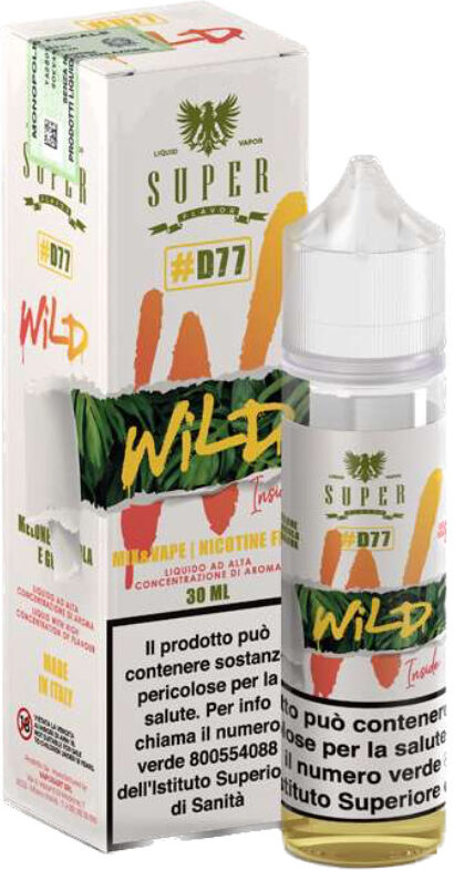 SUPER FLAVOR MIX & VAPE WILD 30 ML Nicotina 0 Melone Fragola Guava