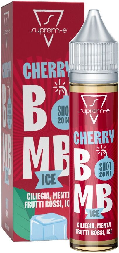 SUPREM-E CHERRY BOMB ICE 20 ML SHOT Ciliegia Menta Frutti rossi Ghiaccio