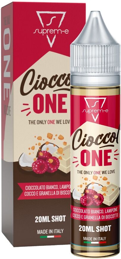 SUPREM-E CIOCCOLONE- 20 ML SHOT Cioccolato bianco Cocco Lampone Biscotto