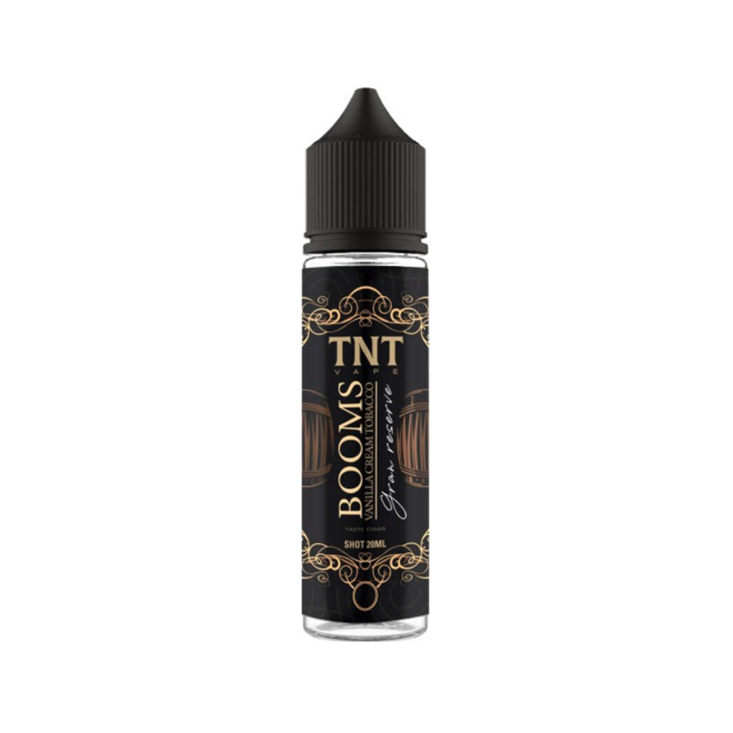 TNT VAPE BOOMS VCT GRAN RESERVE 20 ML SHOT Mix tabacchi Crema di vaniglia