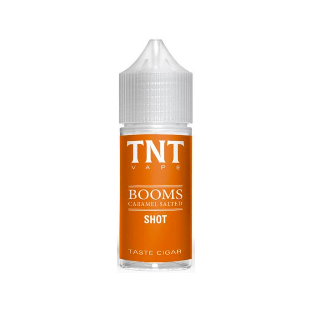 TNT VAPE BOOMS CARAMEL SALTED 25 ML SHOT Tabacco Sigaro Vaniglia Caramello salato