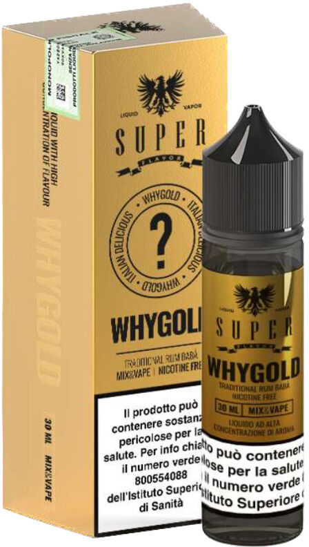 SUPER FLAVOR MIX & VAPE WHY GOLD 30 ML Nicotina 0 Baba' Rum