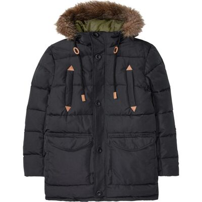bonprix Giacca tecnica invernale con cappuccio in eco-pelliccia e dettagli in similpelle 54 bonprix Giacca tecnica invernale con cappuccio in eco-pelliccia e dettagli in similpelle 54