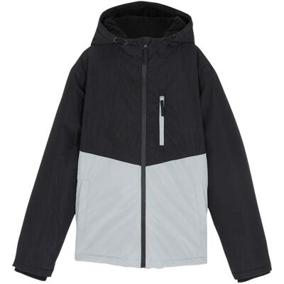 bonprix Giacca invernale impermeabile con cappuccio in color block 128 bonprix Giacca invernale impermeabile con cappuccio in color block 128